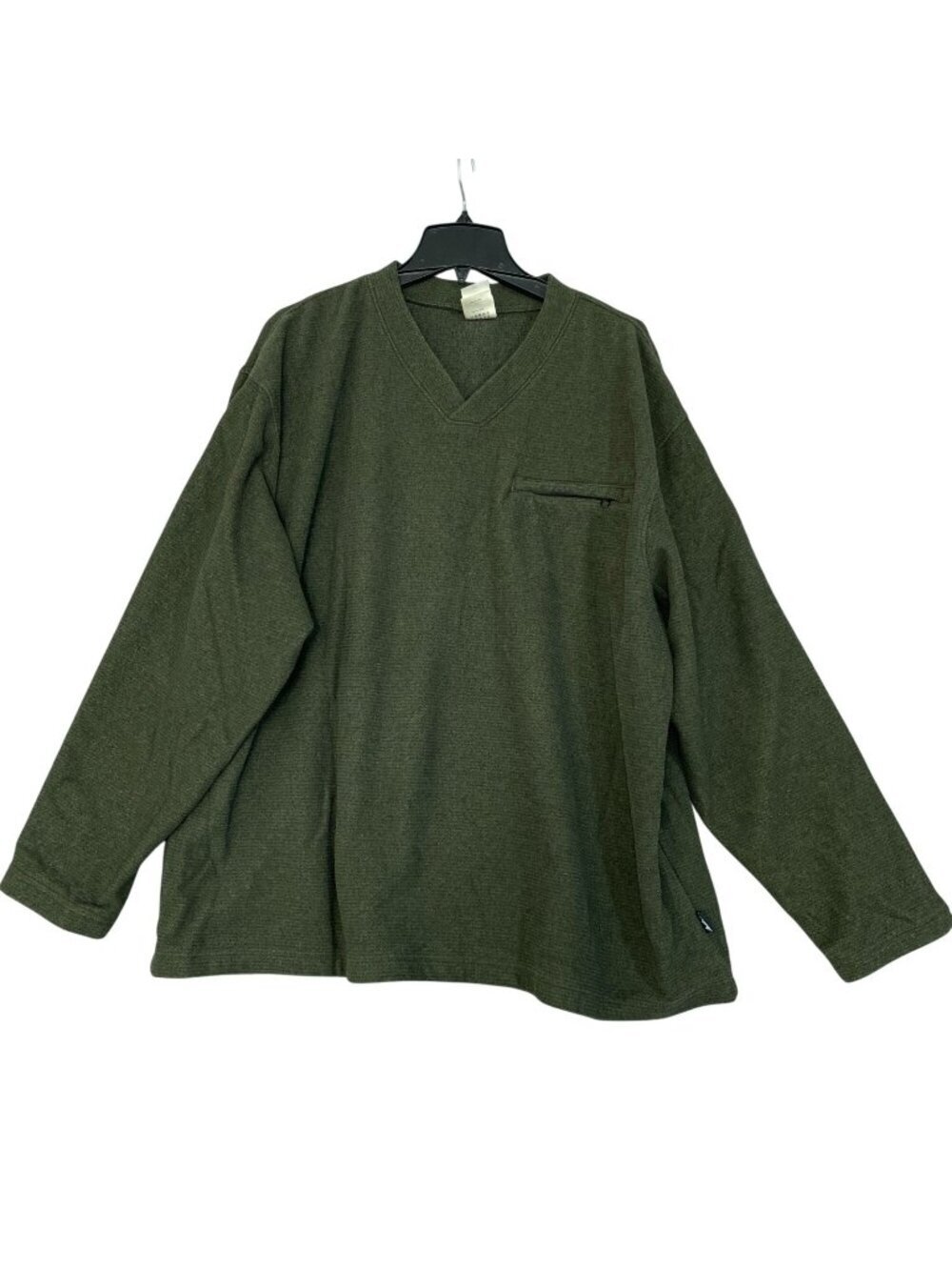 REI Men's XL Green Fleece Pullover V-Neck Long Sleeve Sweatshirt  F1327